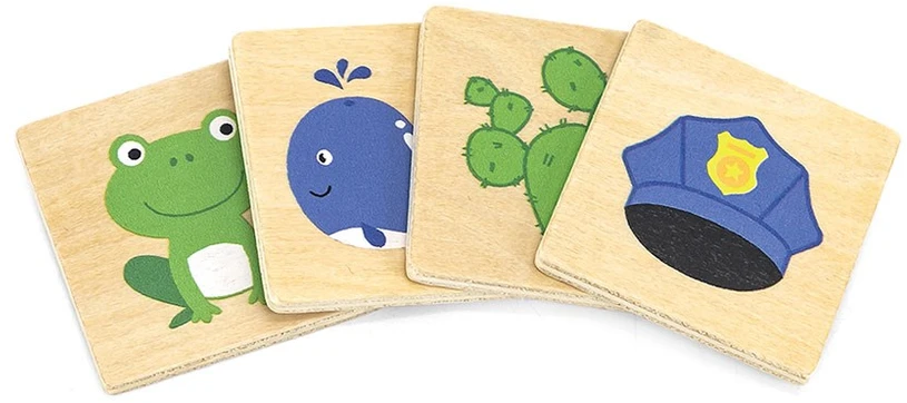 VIGA Medinė edukacinė dėlionė Spalvų ir formų atpažinimui 38 vnt. Montessori