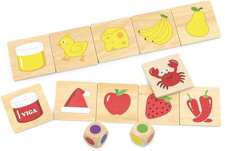 VIGA Medinė edukacinė dėlionė Spalvų ir formų atpažinimui 38 vnt. Montessori