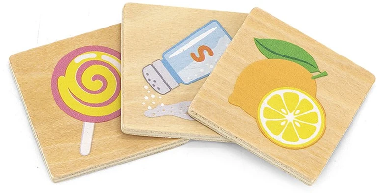 „Viga“ edukacinio žaidimo dėlionės rūšiavimas Pojūčiai 37 EL. Montessori