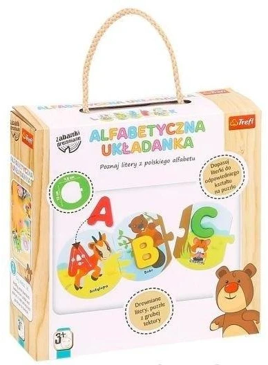 Medinė edukacinė abėcėlės dėlionė Trefl