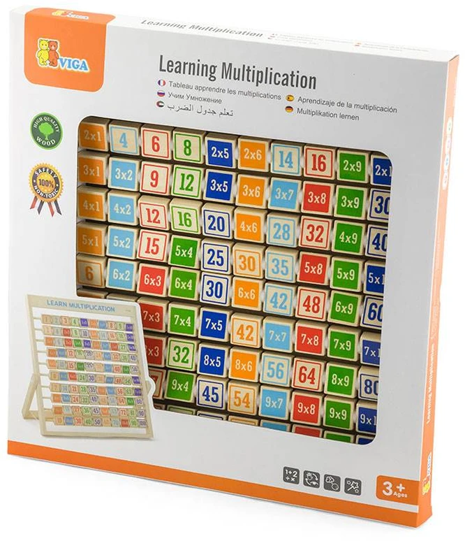 Viga Toys Medinė Daugybos Lentelė Iš Viga