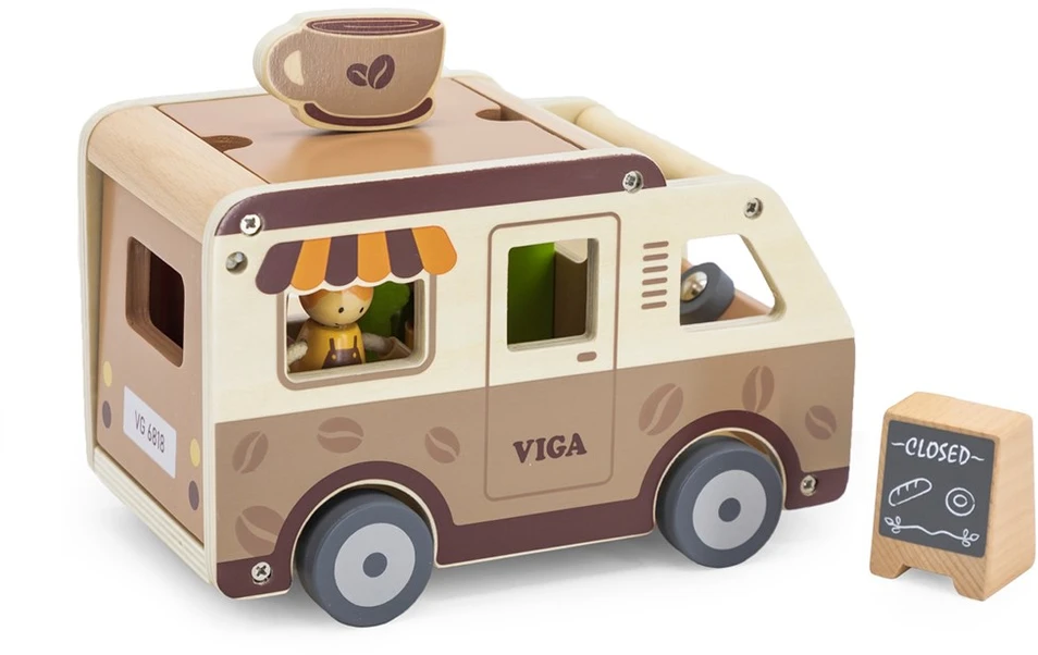 Viga Medinė Kavinės Automobilis su Priedais