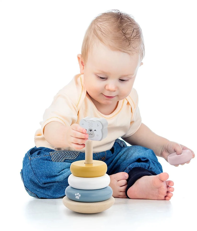 Viga Toys Edukacinė piramidė - Baltasis lokys B. VIGA