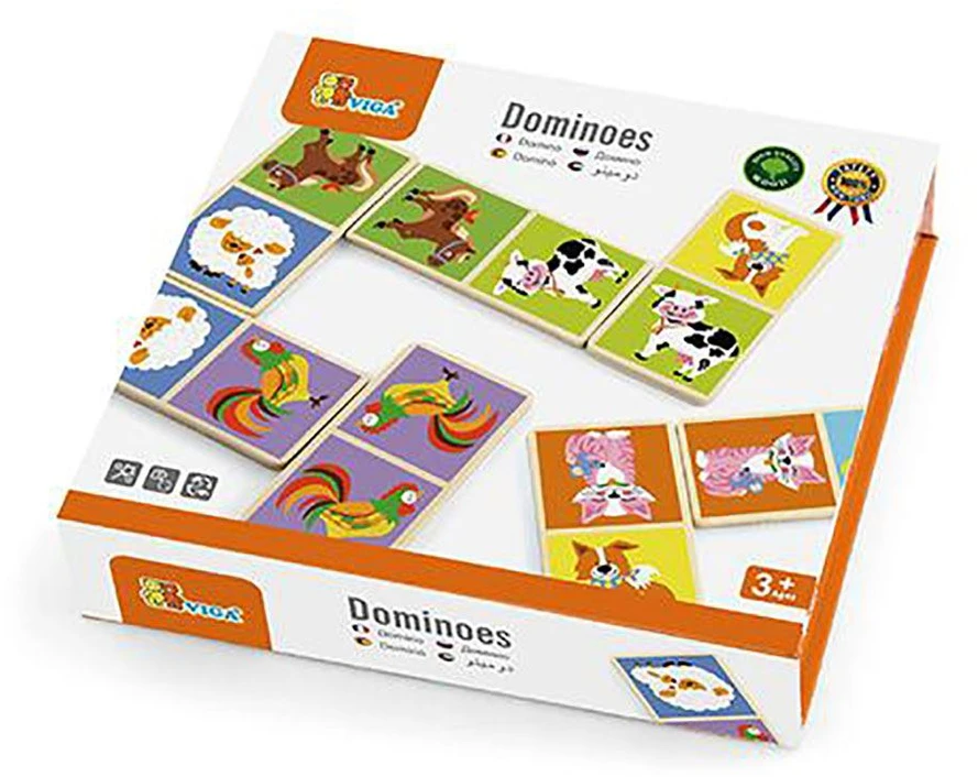 „Domino Farma Viga Toys“ medinis žaidimas