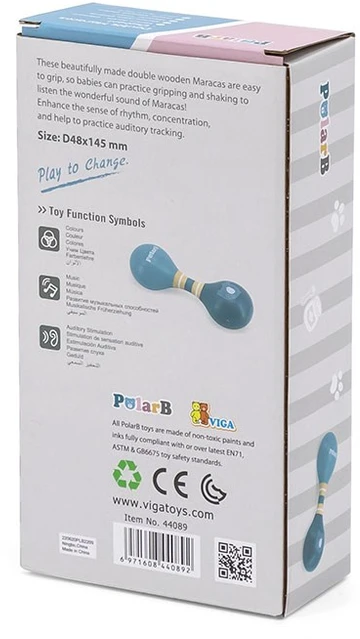 „Viga Polarb Marakas“ muzikos instrumentas vaikams.