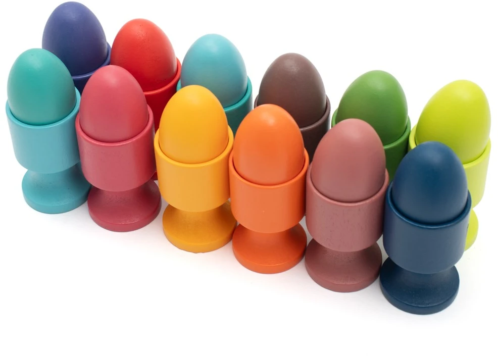 Medinis kiaušinių rūšiavimo žaislas Montessori Baby Mix