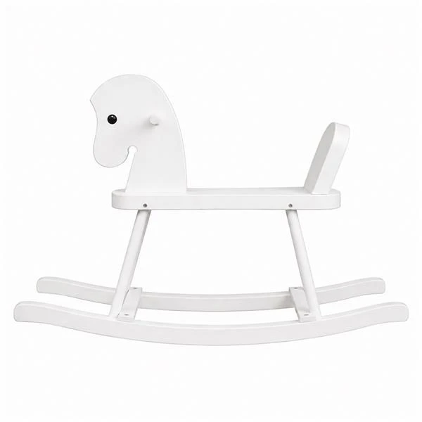Medinis supamasis arkliukas vaikams Baby Mix baltas