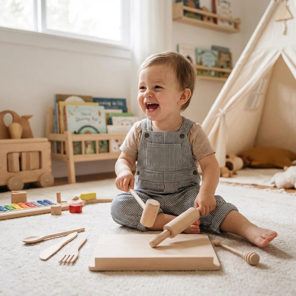 Medinis virtuvės komplektas mažiesiems virėjams Baby Mix