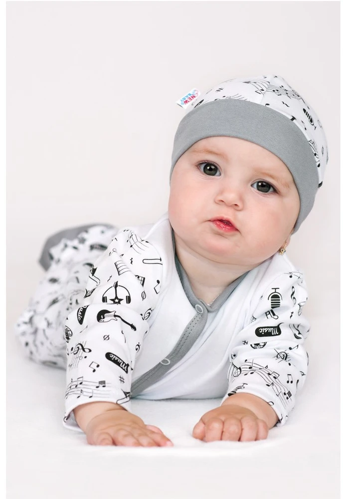 Medvilninė kūdikių kepuraitė New Baby Music, dydis 68 (4-6 mėn.)