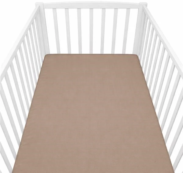 Medvilninė paklodė New Baby 120x60 cm kapučino spalvos