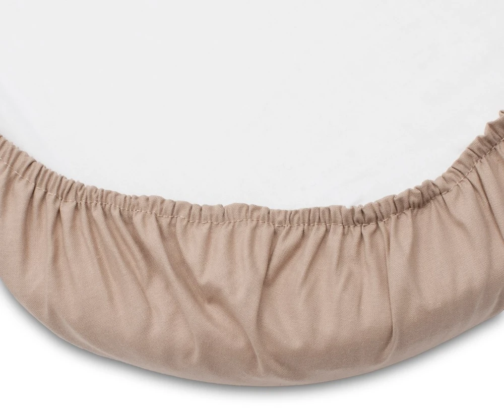 Medvilninė paklodė vežimėliui New Baby 35x75 cm kapučino spalvos