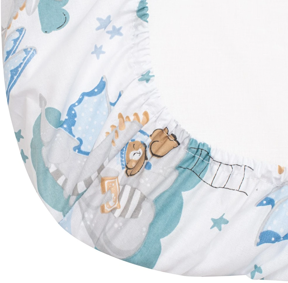 Medvilninė paklodė vežimėliui New Baby Dragon 35x75 cm