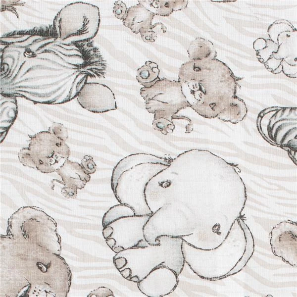 Medvilninės sauskelnės su spauda New Baby 70x80 cm 3 vnt. UNI