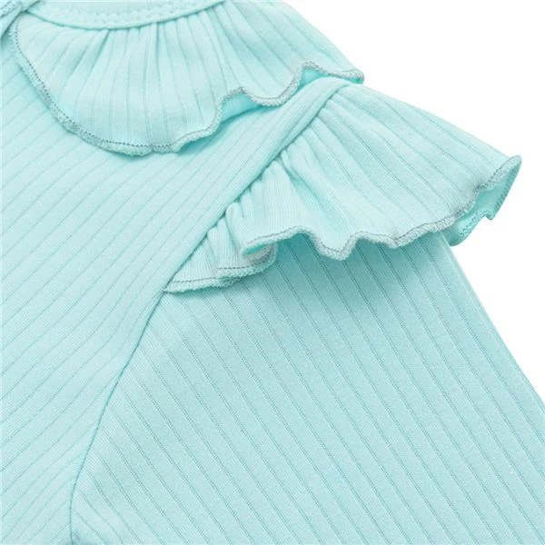 Medvilninis kombinezonas kūdikiams New Baby Stripes, ledų mėlynas, dydis 74 (6-9 mėn.)