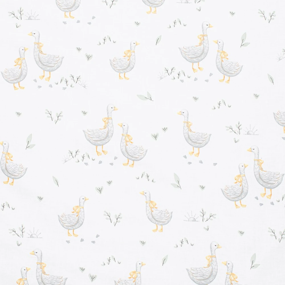 Medvilninis lovelės patalynės komplektas su įdaru New Baby Goose 90x120 cm