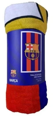 Medvilninis paplūdimio rankšluostis FC Barcelona 100x180 cm