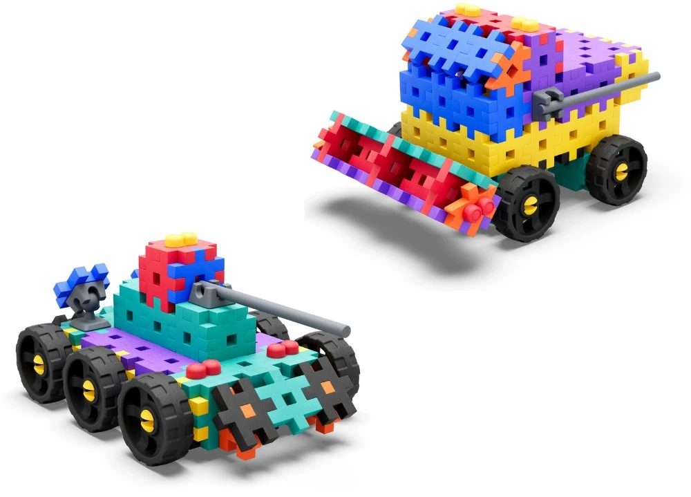 Meli Basic Constructor 100 dalių konstruktorių rinkinys vaikams nuo 3 metų, lavina kūrybiškumą ir smulkiąją motoriką