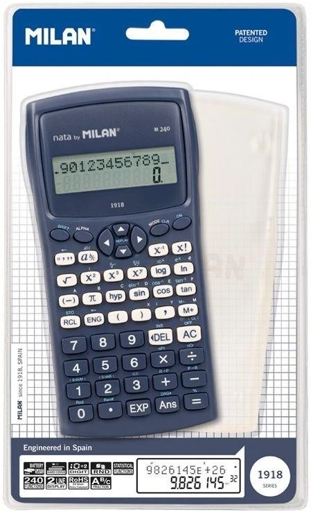Mėlynas mokslinis skaičiuotuvas Milan M240 1918