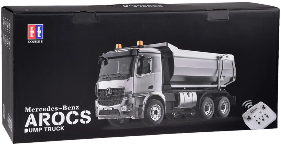 Mercedes Arocs METAL vairuojamas savivartis EE su puspriekabe 1:20 RC0667