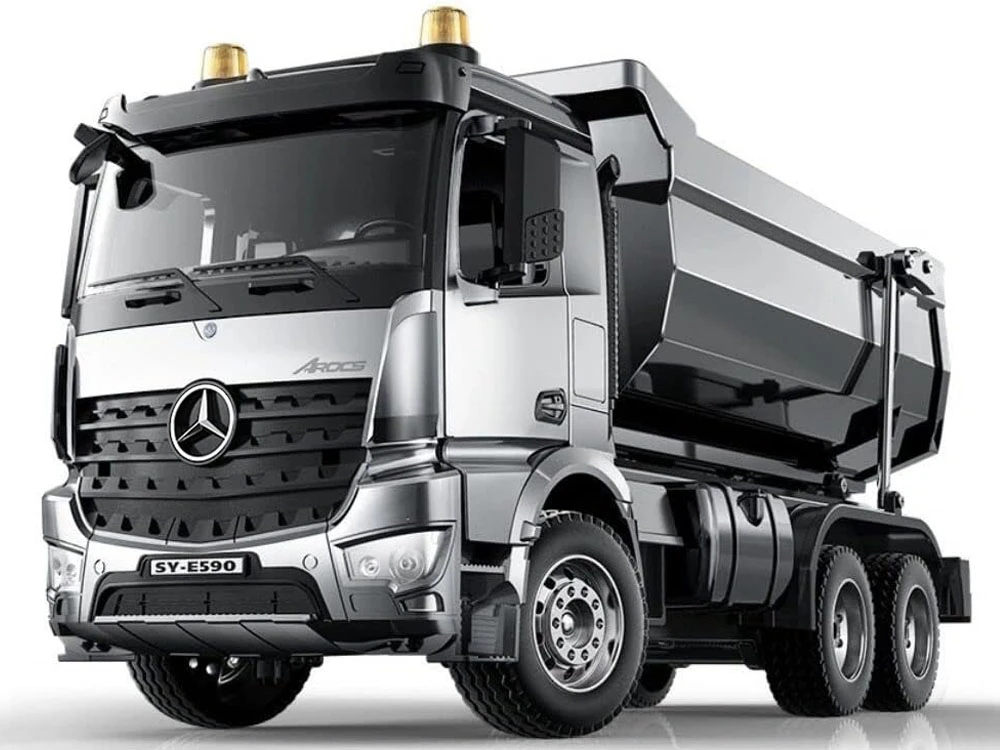 Mercedes Arocs METAL vairuojamas savivartis EE su puspriekabe 1:20 RC0667