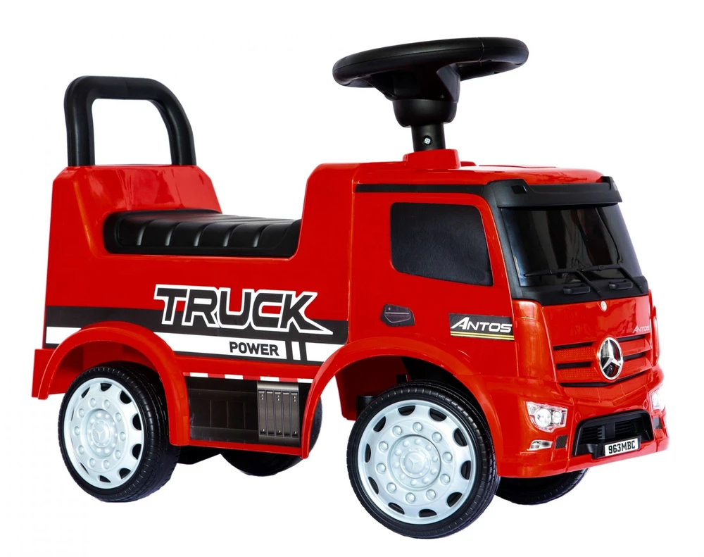 Mercedes - Benz Antos paspiriamukas sunkvežimis su garso ir šviesos funkcijomis – raudonas