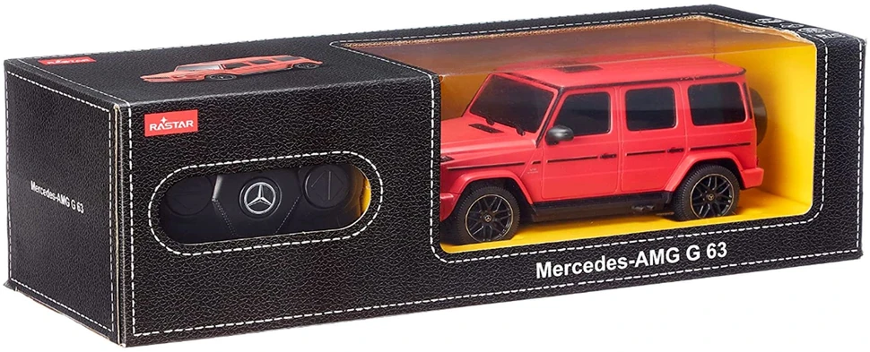 Mercedes-Benz G63 R/C mastelis 1:24 Rastar 95800 nuotoliniu būdu valdomas raudonas automobilis