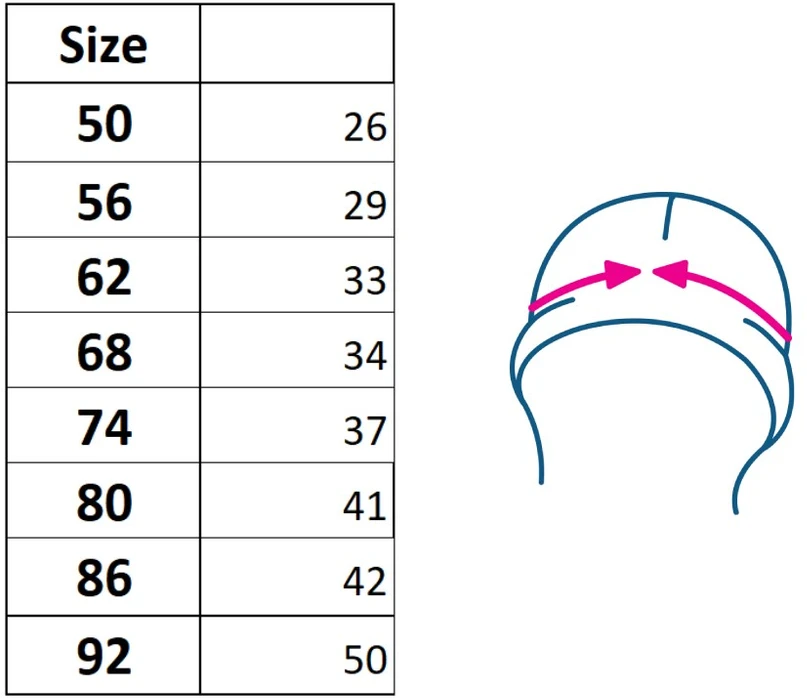 Mergaičių turbanas New Baby For Girls, dryžuotas, dydis 86 (12-18 mėn.)