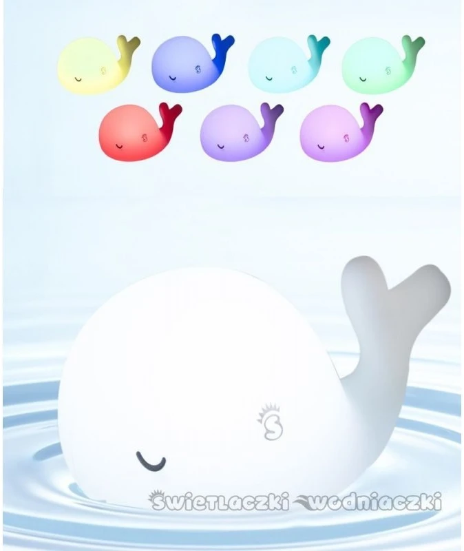 Mesmed Mescomp Mobilioji auklė LED banginis silikoninis žaislas