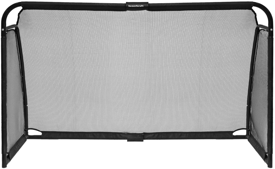 Bauerkraft Metaliniai futbolo vartai su treniruočių tinkleliu žaidimui 180x120x60 cm juodi