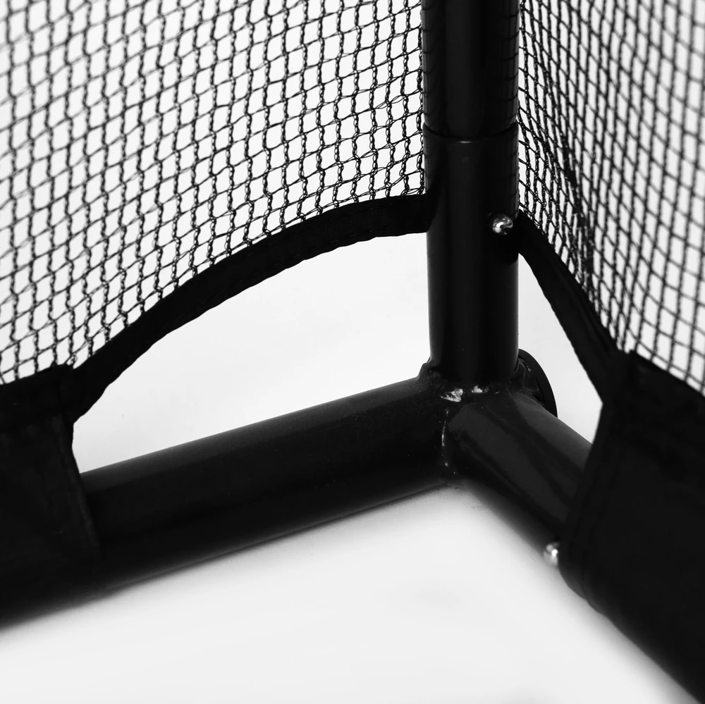 Bauerkraft Metaliniai futbolo vartai su treniruočių tinkleliu žaidimui 180x120x60 cm juodi