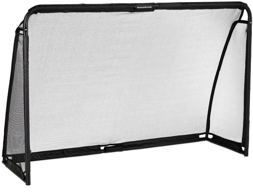 Bauerkraft Metaliniai futbolo vartai su treniruočių tinkleliu žaidimui 180x120x60 cm juodi