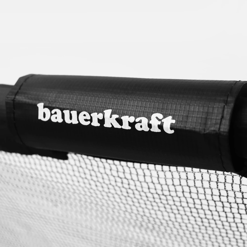 Bauerkraft Metaliniai futbolo vartai su treniruočių tinkleliu žaidimui 180x120x60 cm juodi
