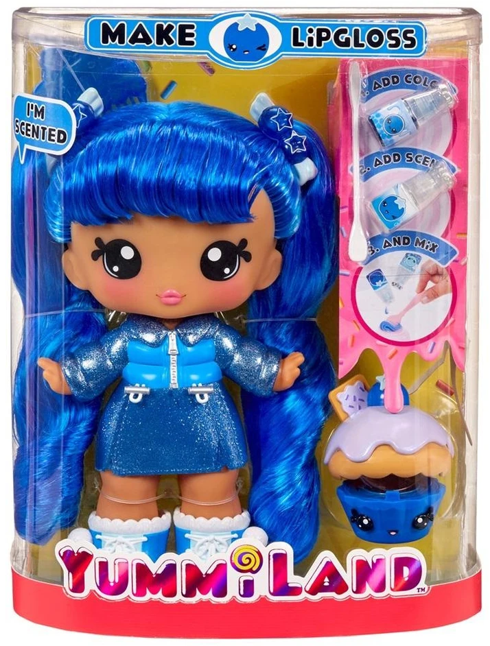 MGA Lėlė Yummiland Large Doll + Lūpų blizgis Pet- Rory Blueberry