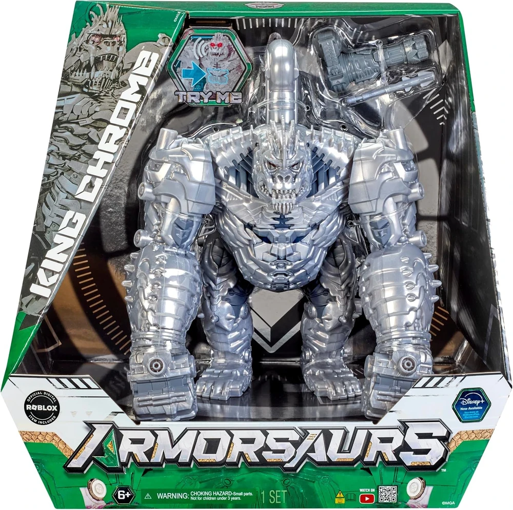 MGA Armorsaurs žaislai vaikams veiksmo figūrėlė King Chrome 252566-EUC