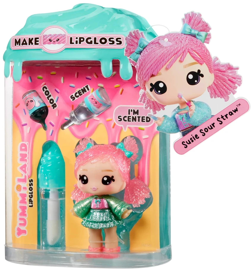 MGA Yummiland lėlė su lūpų blizgiu Licorice Susie Sour Straw serija 2525479X1EUC