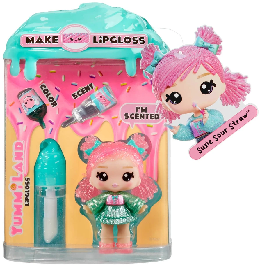 MGA Yummiland lėlė su lūpų blizgiu Licorice Susie Sour Straw serija 2525479X1EUC