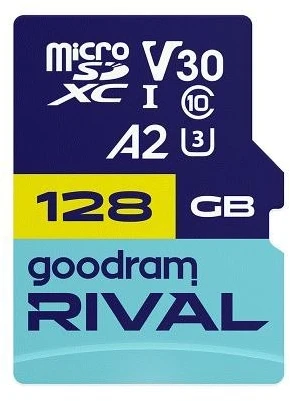 GOODRAM RIVAL M2AA 128 GB Micro SDXC V30 A2 UHS-I U3 + adapteris (GGSM2AA-1280R12)