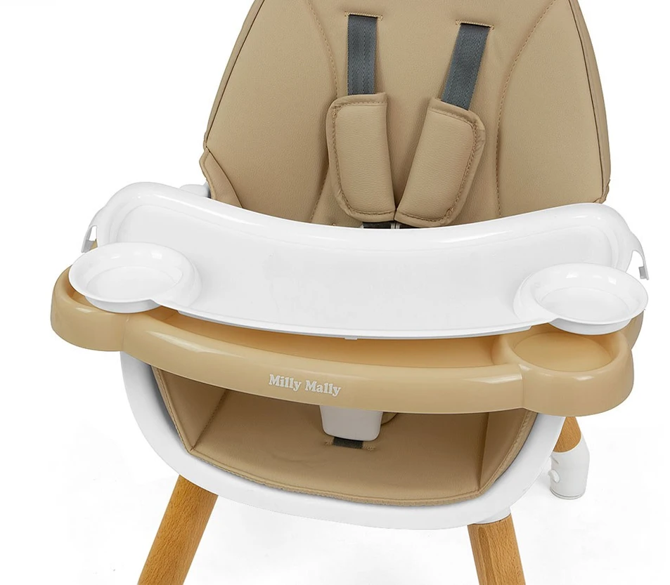 MILLY MALLY 2-in-1 maitinimo kėdė Malmė, smėlio spalvos
