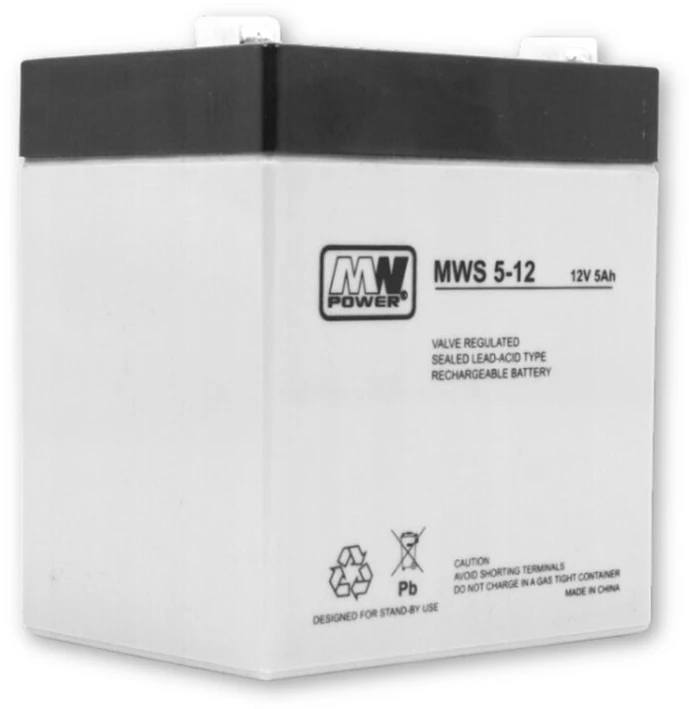 Mw Power MWPower MWS 12V 5Ah F1(187) AGM akumuliatorius, 5 metai