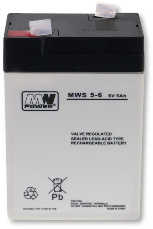 Milly Mally Mw Power MWPower MWS 6V 5Ah F1(187) AGM akumuliatorius, 5 metai