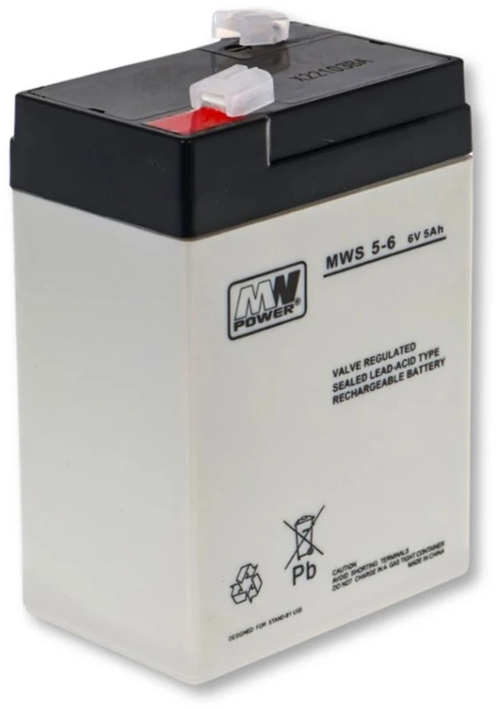 Milly Mally Mw Power MWPower MWS 6V 5Ah F1(187) AGM akumuliatorius, 5 metai