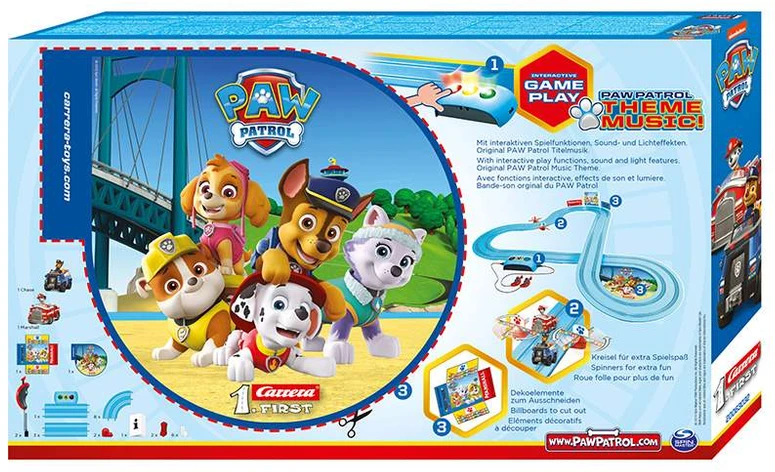 Milly Mally Carrera Pirmieji Paw Patrol lenktynės ir gelbėjimas 3,5 mėn.
