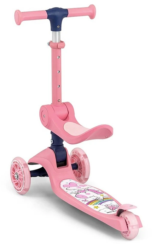 MILLY MALLY 5754 Motoroleris FUZZY rožinis
