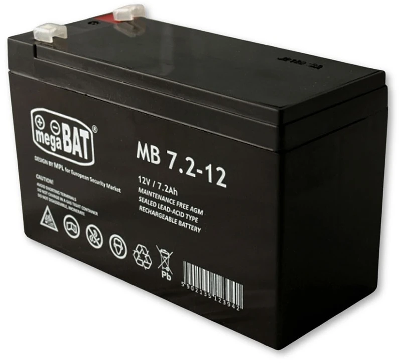 Mpl Power Elektro Megabat 12V 7.2Ah F1(187) AGM akumuliatorius, 3-5 metai