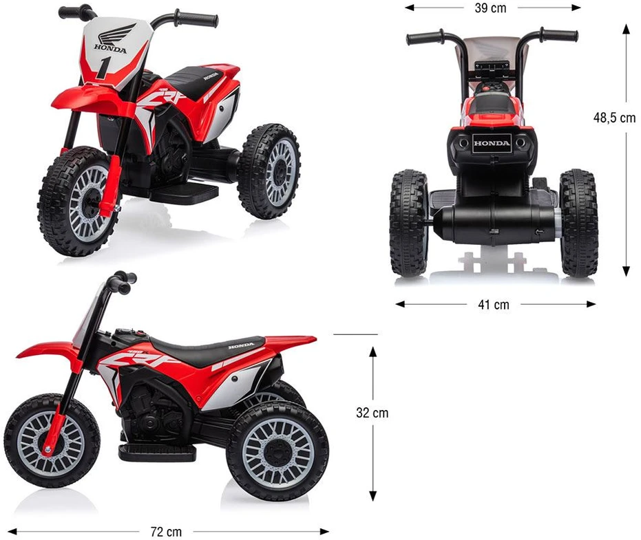 MILLY MALLY 5360 Akumuliatorinė transporto priemonė Motociklas HONDA CRF 450R Raudona