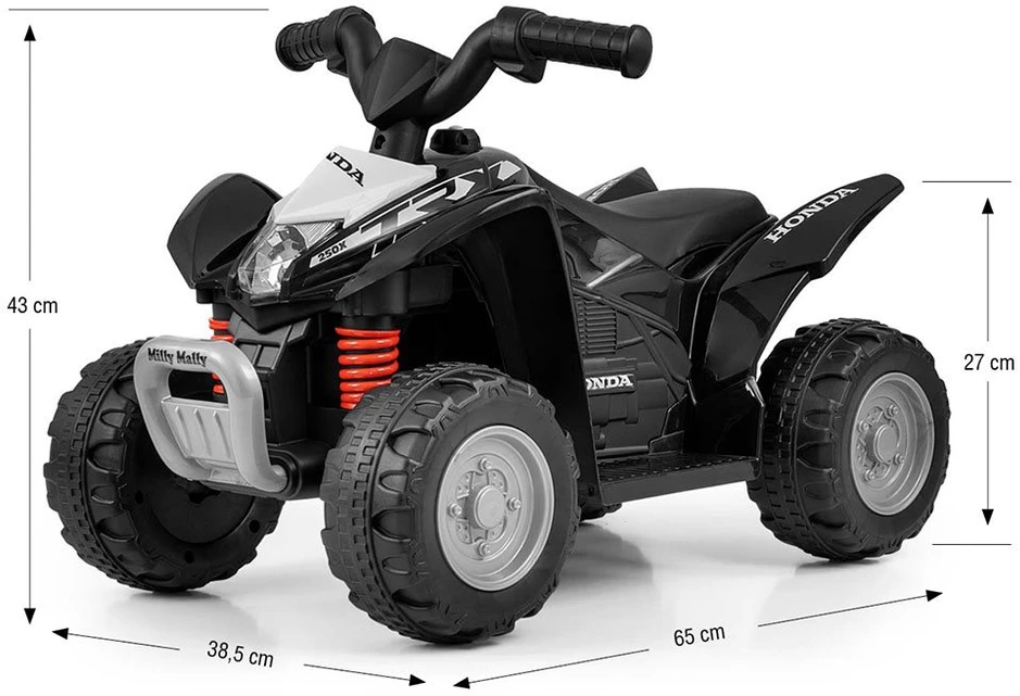 MILLY MALLY 5471 Akumuliatorinė transporto priemonė keturračiai HONDA keturračiai Juoda