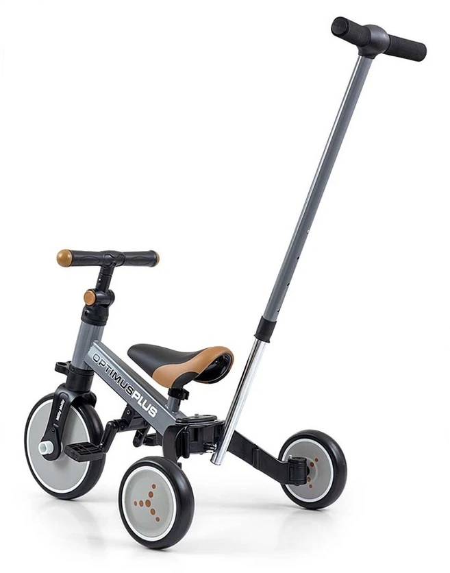 MILLY MALLY 4in1 Dviratis OPTIMUS Plus pilkas