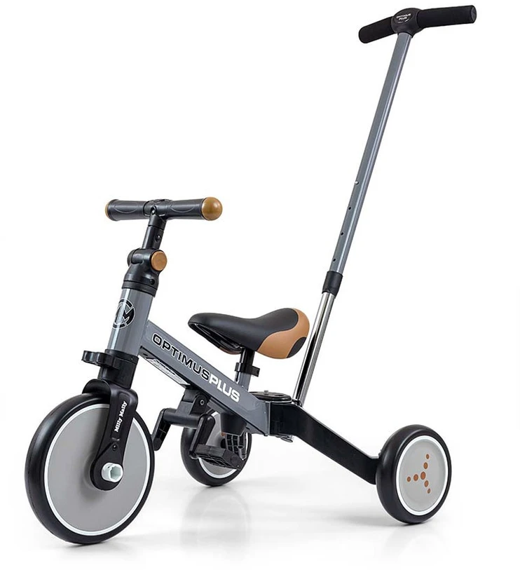 MILLY MALLY 4in1 Dviratis OPTIMUS Plus pilkas