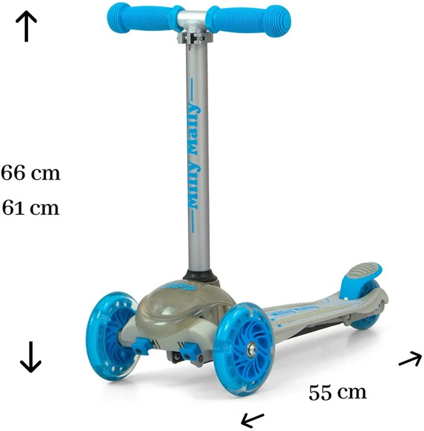 MILLY MALLY Motoroleris SCOOTER Zapp pilkas