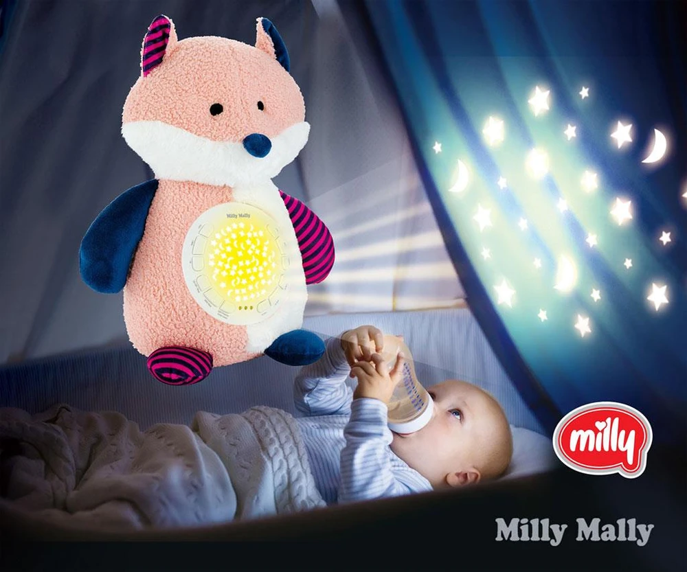 MILLY MALLY Milly Fox projektoriaus pliušinis žaislas
